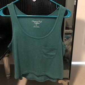 Hunter green crop top